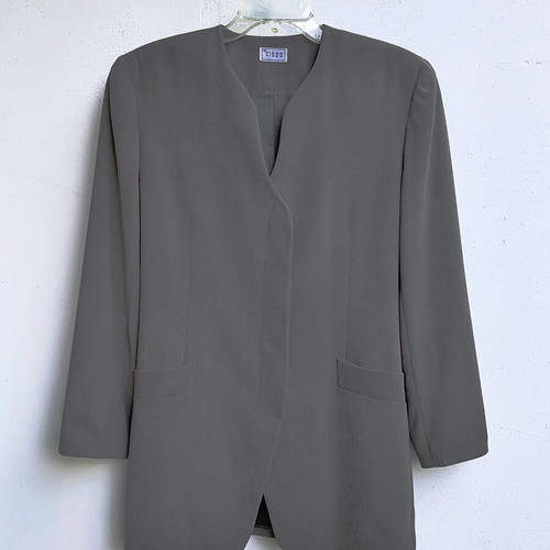 Kiara collarless blazer gray size S like new