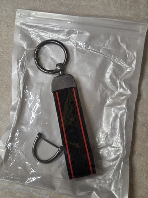 Unisex keychain, black and red