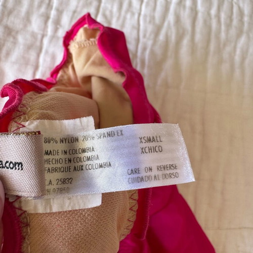 Luli Fama Hot Pink Cut Out Swimsuit XS like new