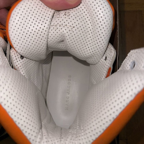 Marc Jacobs Hightop Sneakers used, size 45, white and orange