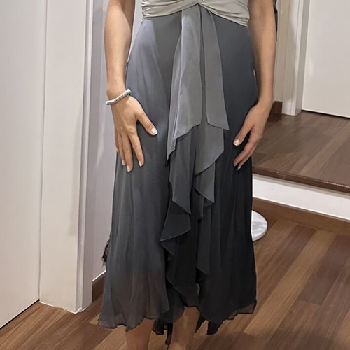 BCBG Max Azria Silk Ombré Maxi Cocktail Dress like new with carrying case