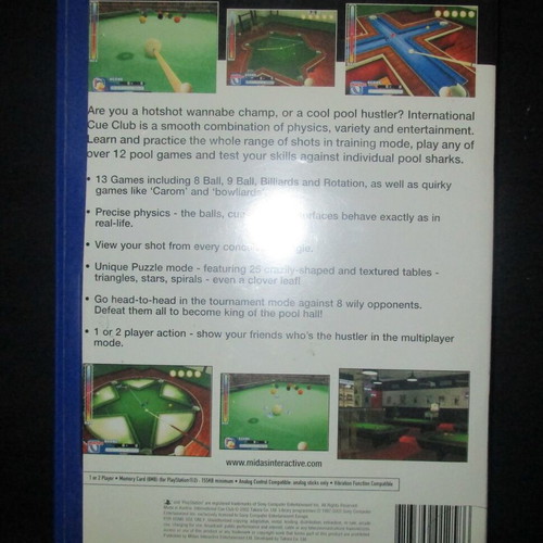 International Cue Club PS2 used game