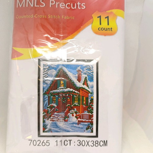 Christmas Red House Cross Stitch Set new