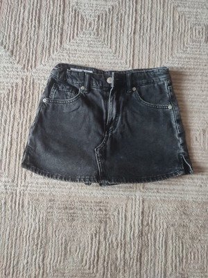 Zara denim skirt-shorts size 13-14 years black like new