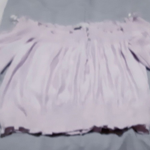 Zara off-shoulder top large/xlarge, like new, lilac cotton