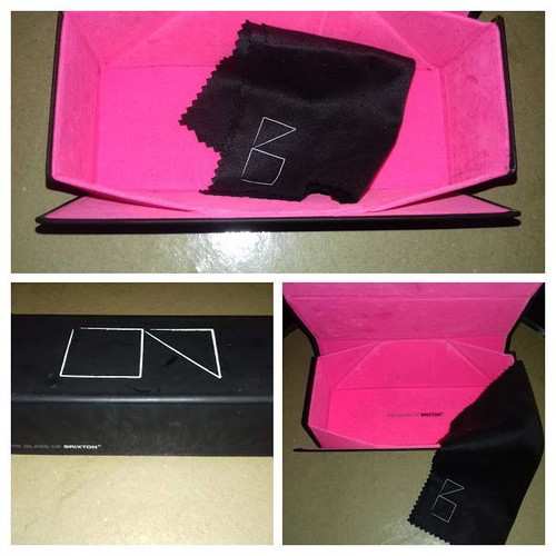 Brixton glasses case like new, black and pink with magnet