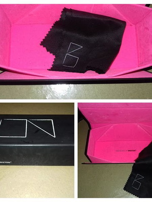 Brixton glasses case like new, black and pink with magnet