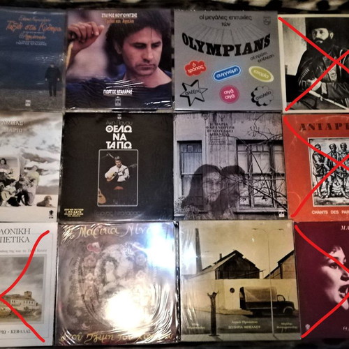 Records of Greek and foreign artists used, laiko genre