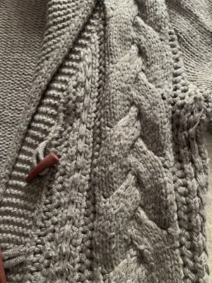 Knitted cardigan brown used, size S/M, thick knit