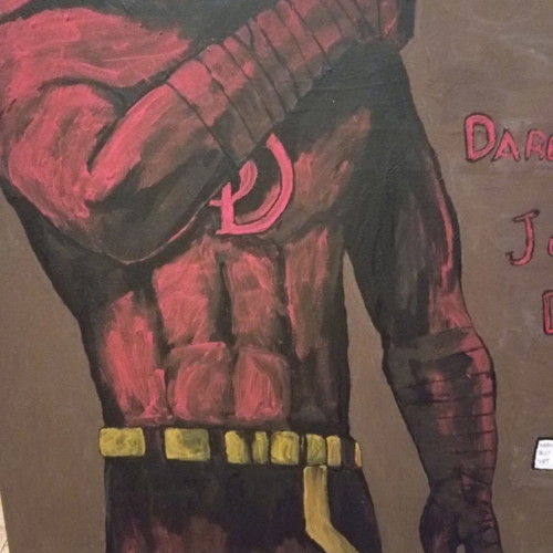 Daredevil painting with acrylics, new, 50×70