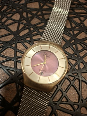 TIME watch quartz used, pink and gold