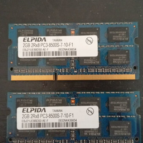 Elpida RAM 2x2GB PC3-8500S used for laptop