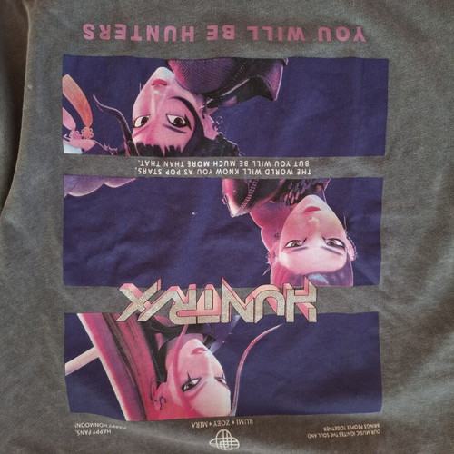 T shirt K pop diamonds hunters Zara gray size 128 cm like new
