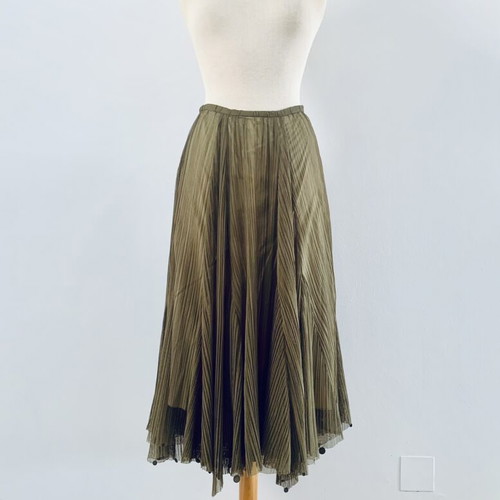 Dyens + Fotinaki midi skirt, khaki, medium