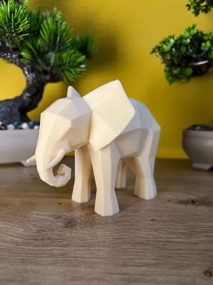 Handmade 3D Printed Low Poly Elephant Minimal Decorative 10x9cm new
