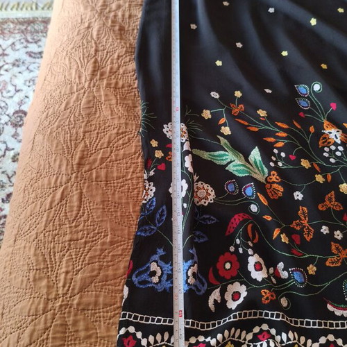 Esquivo long floral maxi dress like new, black multicolor, size M-L