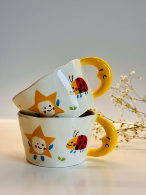 Ceramic mugs like new, set of 2
