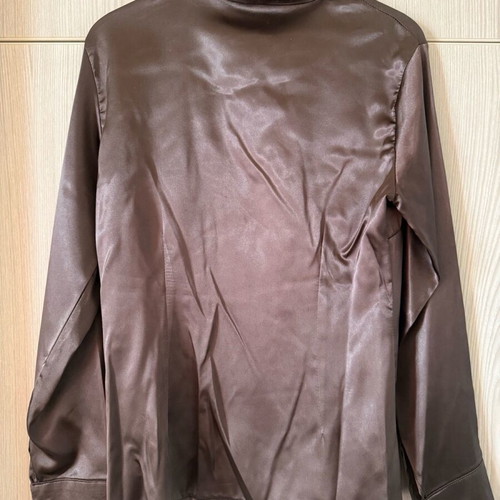 Satin brown shirt used, size M