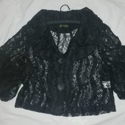 Mary Lides lace jacket new, size M/L, black