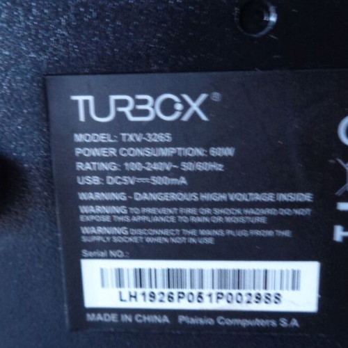 Turbo-X TXV3265 32'' TV like new with remote control