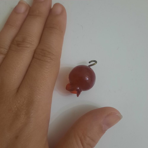 Murano glass pomegranate used for jewelry and crafts