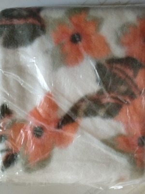 Vintage double-sided wool blanket Saliaris new, pure virgin wool