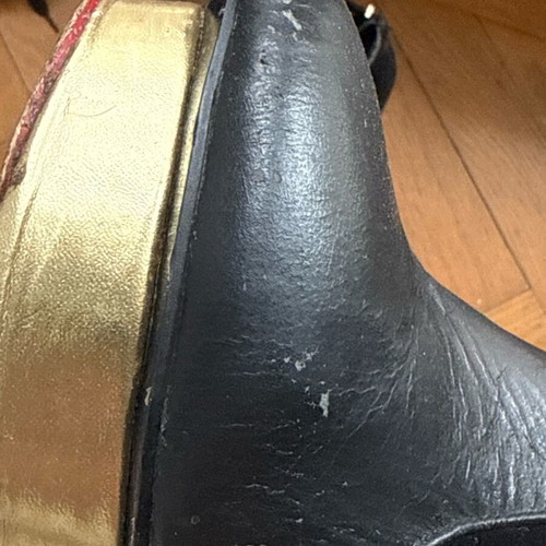 Charlotte Olympia Μπότες Μποτάκια Μαύρο Χρυσαφί Μεταχειρισμένο Μέγεθος 39