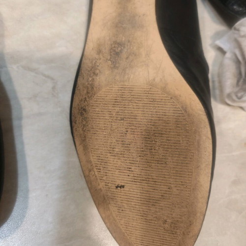Mango loafers used, leather black, size 40