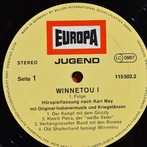 Winnetou 1 Episode 1/3 LP used, German