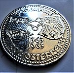  ΑΥΣΤΡΙΑ / AUSTRIA 50 schilling 1963  **900 silver**  PROOF-like