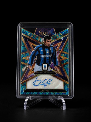 Luis Figo Autograph Peacock Panini Select Serie A card new