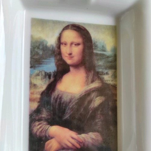 Mona Lisa collector's edition porcelain ashtray 14x10cm Arterire Paris limited like new