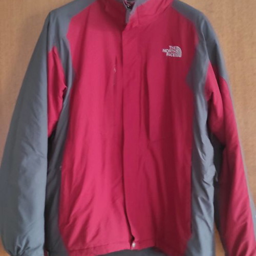 North Face winter jacket used, size L, red-gray
