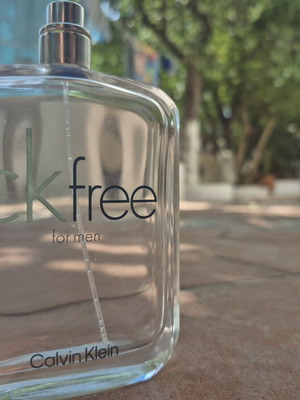 Calvin Klein CK Free men cologne bottle, empty