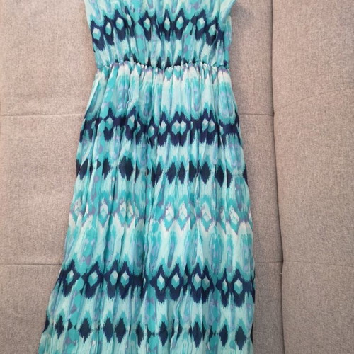 H&M dress used, turquoise, size 34