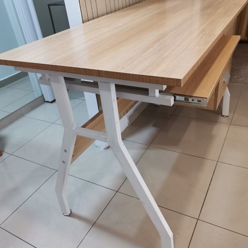 Sonoma wooden desk with metal legs, like new