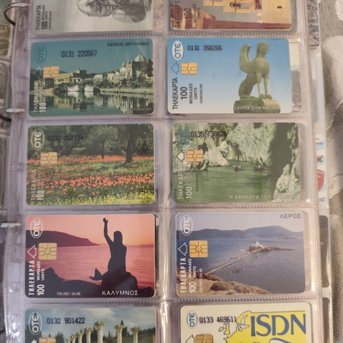 Ote phone card collection used, 445 cards in album
