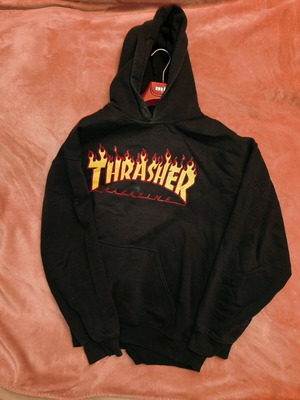 Thrasher hoodie black, size S, like new