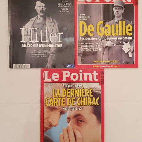 Le Point magazines used, pack of 3 issues