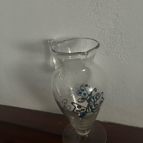 Vintage jug used with hand-painted design