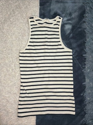 H&M striped sleeveless top new, size small