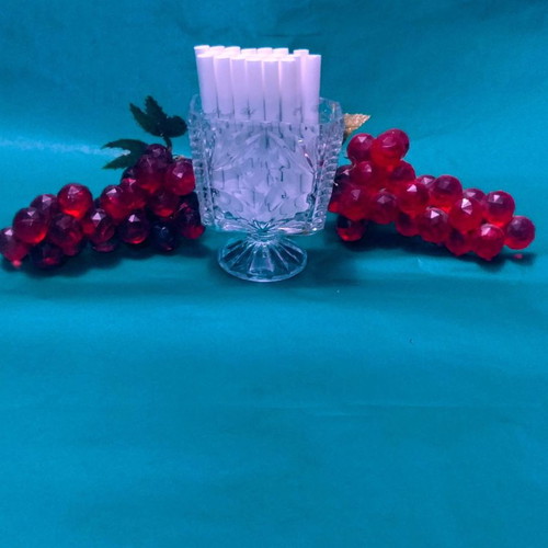Pinwheel vintage Bohemias crystal cigarette card holder new