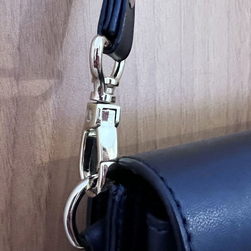 Elizabeth George Metallic Blue Shoulder Bag 2 in 1 new