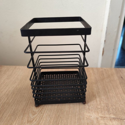 Metal organizer used, black color