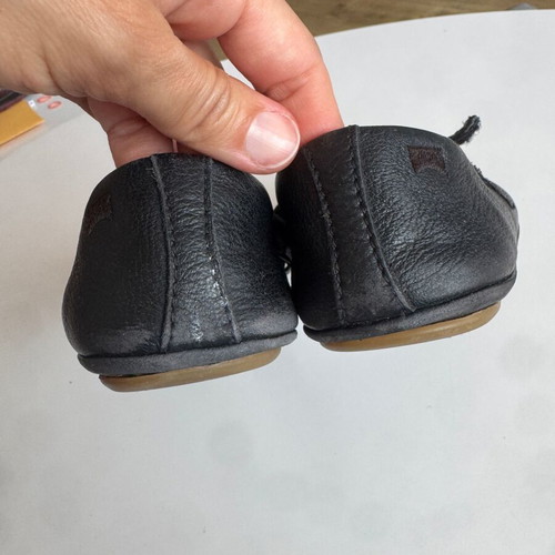 Camper Twins Black Leather Ballerinas Size 29 Used