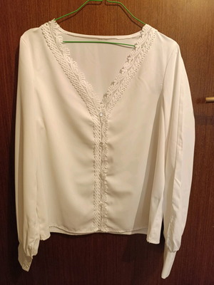 Shein blouse shirt size M white like new