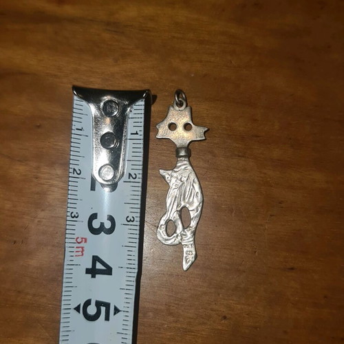 Silver 925 cat pendant used, silver color