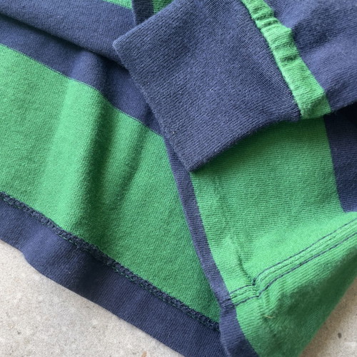 Polo Ralph Lauren boys' long sleeve hooded shirt, blue and green, age 7