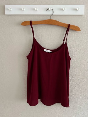 Toi&Moi top with straps like new, burgundy, size L