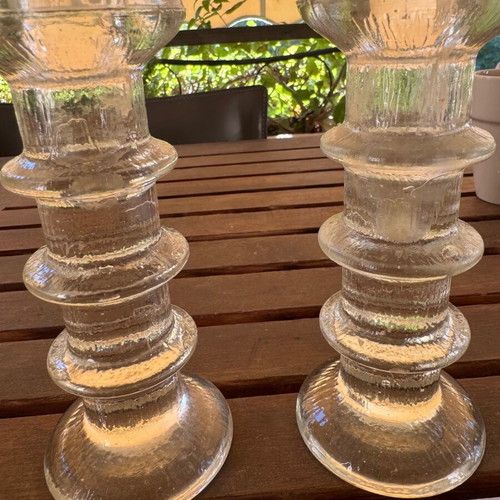 Iittala Festivo 3 Rings candleholder set by Timo Sarpaneva, vintage
